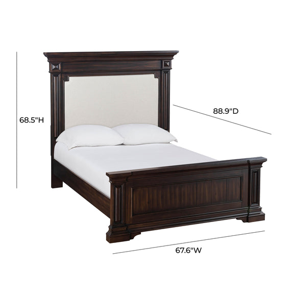 Stamford Wooden Upholstered Bed - Queen