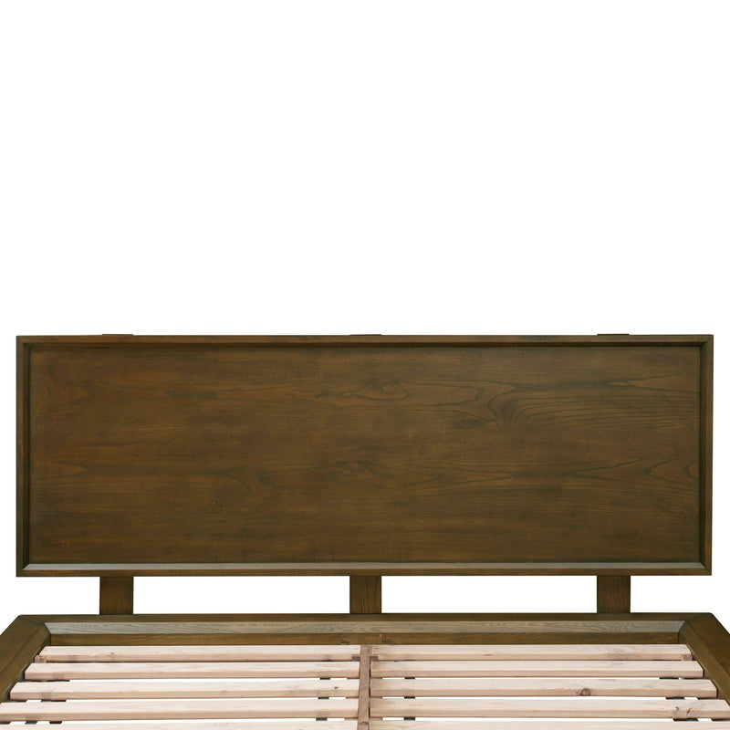 Emery Walnut Wood Platform Bed