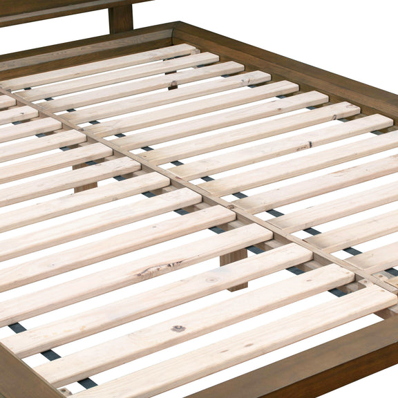 Emery Walnut Wood Platform Bed