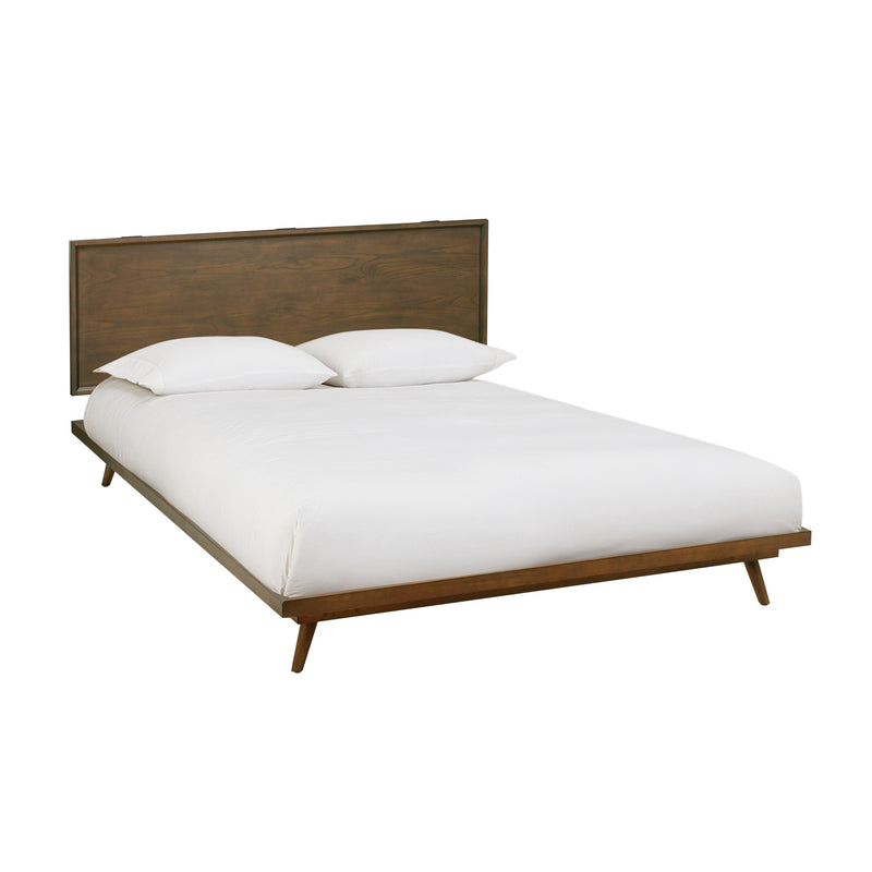 Emery Walnut Wood Platform Bed