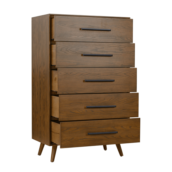 Emery 33" Walnut 5-Drawer Chest