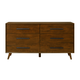 Emery 62" Walnut 6-Drawer Dresser