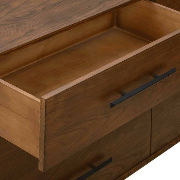 Emery 62" Walnut 6-Drawer Dresser