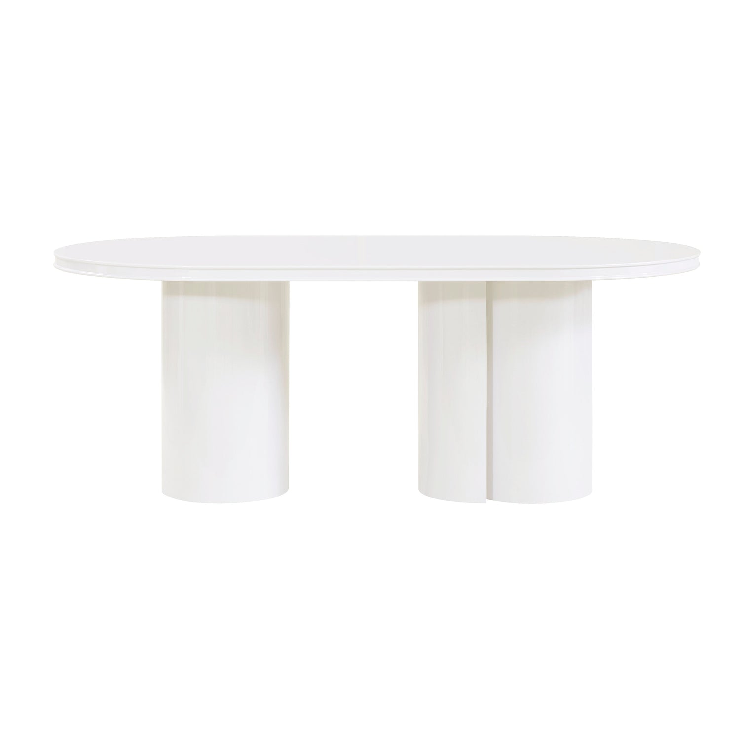 Elora 79" Lacquer Oval Dining Table - White