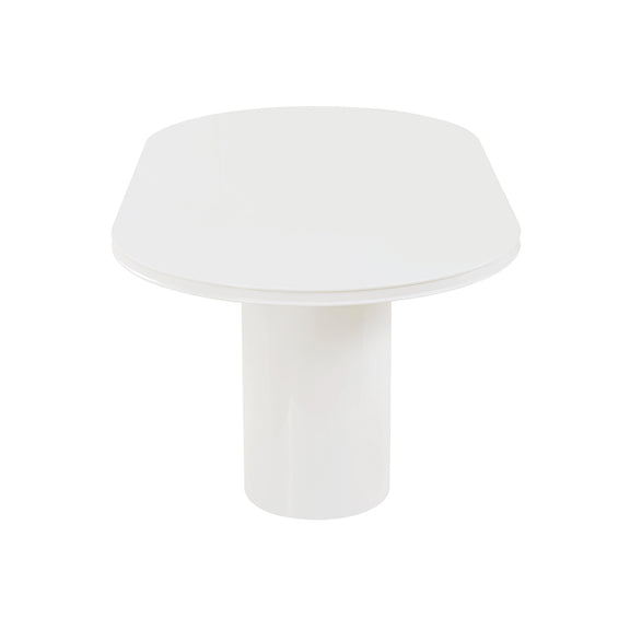 Elora 79" Lacquer Oval Dining Table - White