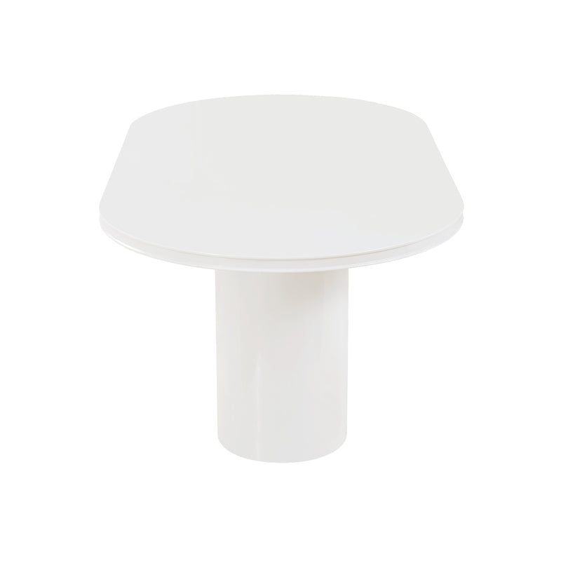 Elora 79" Lacquer Oval Dining Table - White
