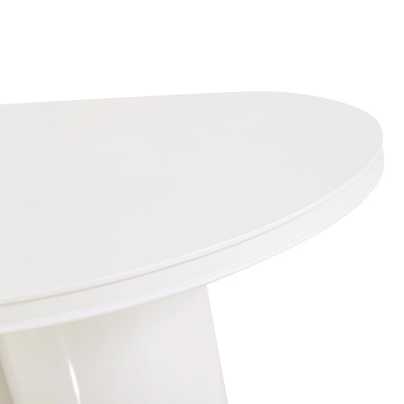 Elora 79" Lacquer Oval Dining Table - White