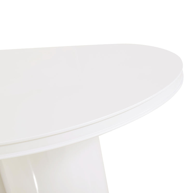 Elora 79" Lacquer Oval Dining Table - White
