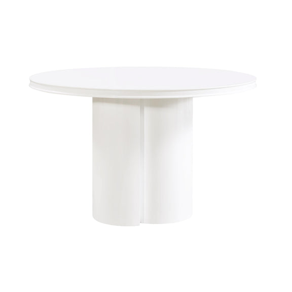 Elora 47" Lacquer Round Dining Table - White