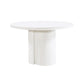 Elora 47" Lacquer Round Dining Table - White