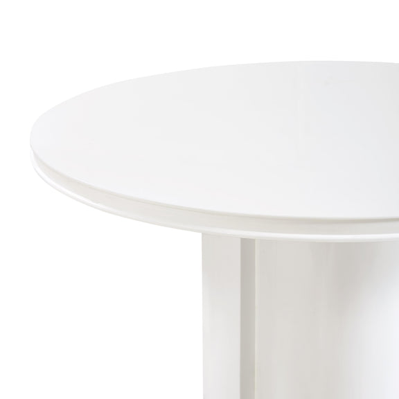 Elora 47" Lacquer Round Dining Table - White