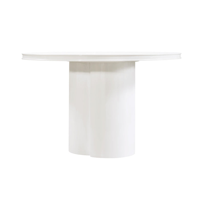 Elora 47" Lacquer Round Dining Table - White