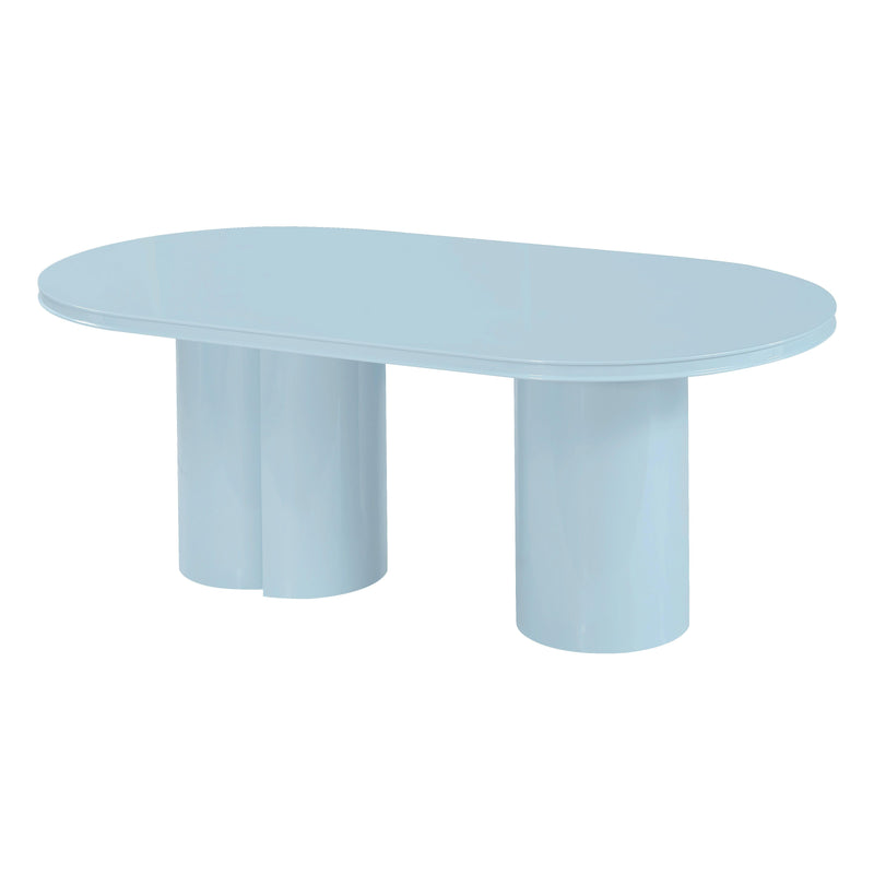 Elora 79" Lacquer Oval Dining Table - Blue