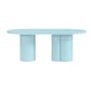 Elora 79" Lacquer Oval Dining Table - Blue