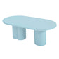 Elora 79" Lacquer Oval Dining Table - Blue