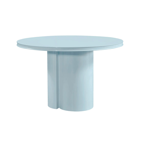 Elora 47" Lacquer Round Dining Table - Blue