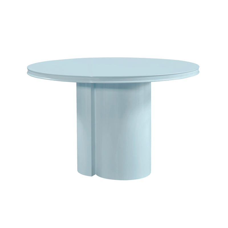 Elora 47" Lacquer Round Dining Table - Blue