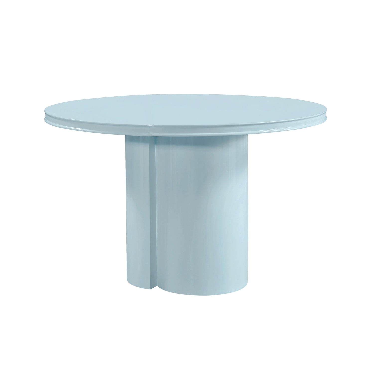 Elora 47" Lacquer Round Dining Table - Blue