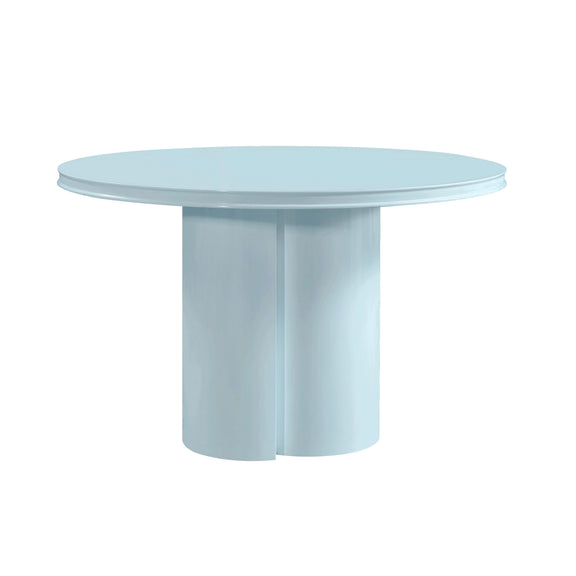 Elora 47" Lacquer Round Dining Table - Blue