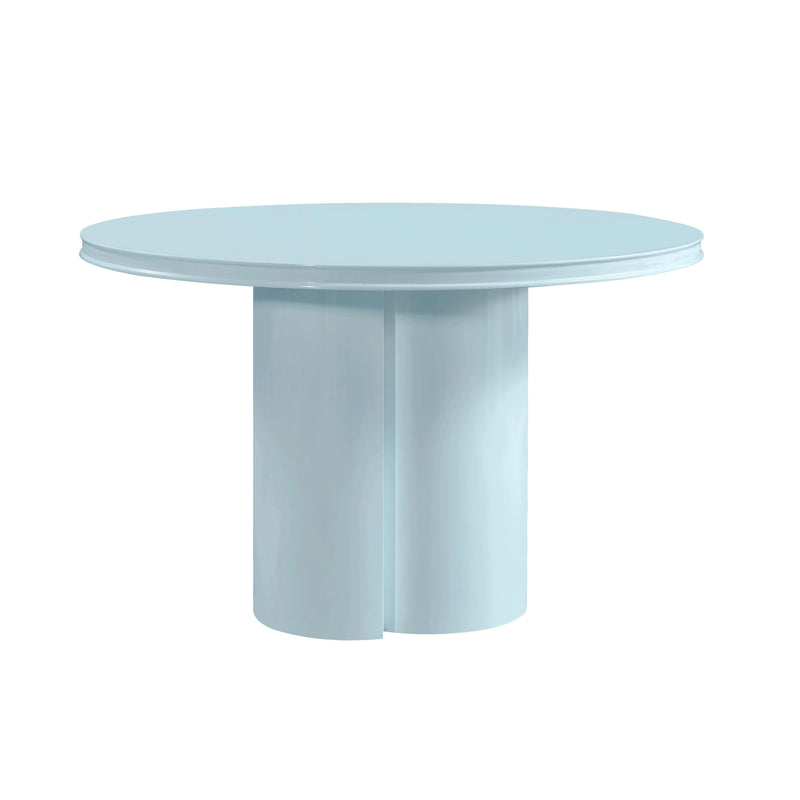 Elora 47" Lacquer Round Dining Table - Blue