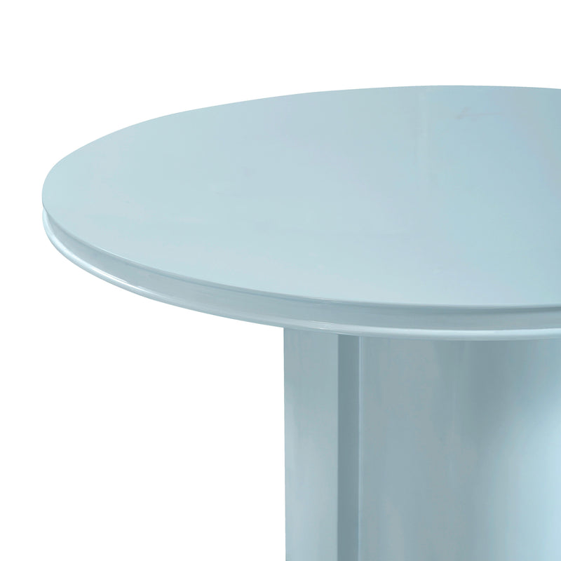 Elora 47" Lacquer Round Dining Table - Blue