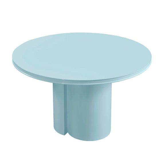 Elora 47" Lacquer Round Dining Table - Blue