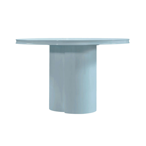 Elora 47" Lacquer Round Dining Table - Blue