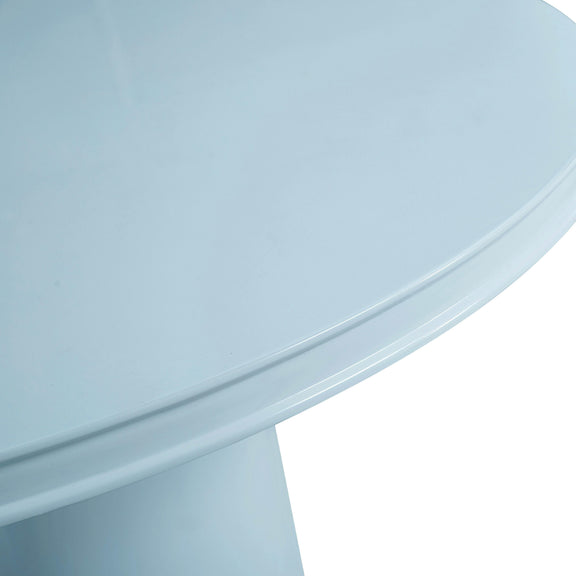 Elora 47" Lacquer Round Dining Table - Blue