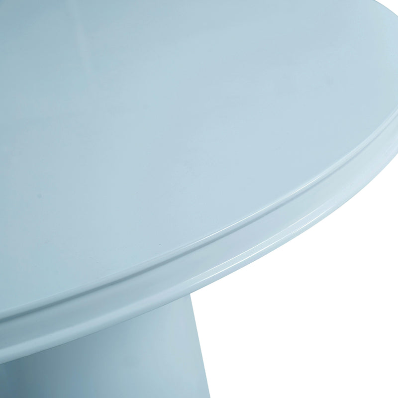 Elora 47" Lacquer Round Dining Table - Blue