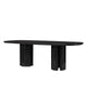 Zola 94.5" Lacquer Oval Dining Table - Black