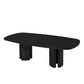 Zola 94.5" Lacquer Oval Dining Table - Black