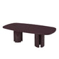 Zola 94.5" Lacquer Oval Dining Table - Burgundy