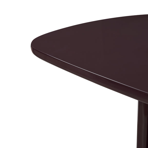 Zola 94.5" Lacquer Oval Dining Table - Burgundy