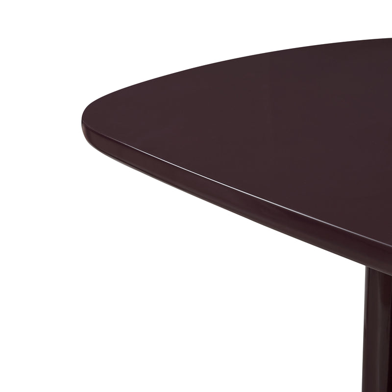 Zola 94.5" Lacquer Oval Dining Table - Burgundy