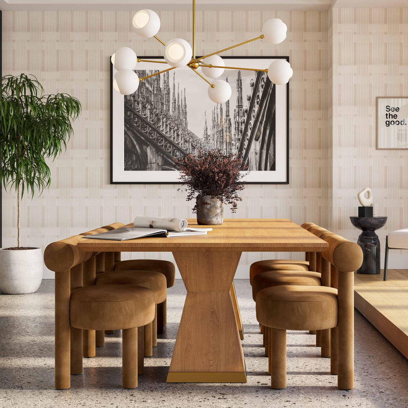 Nolan 98" Wood Rectangular Dining Table - Natural