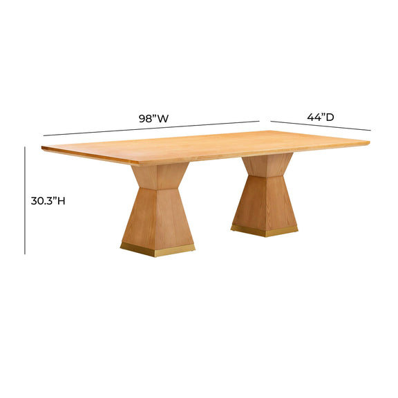 Nolan 98" Wood Rectangular Dining Table - Natural