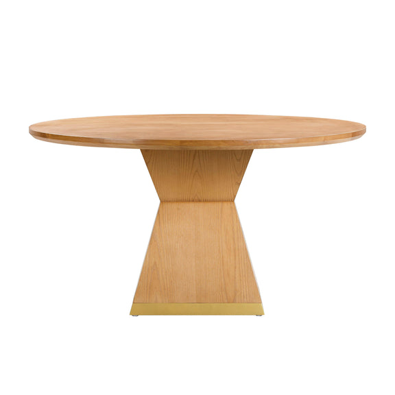Nolan 56" Wood Round Dining Table - Natural