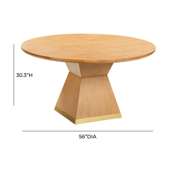 Nolan 56" Wood Round Dining Table - Natural