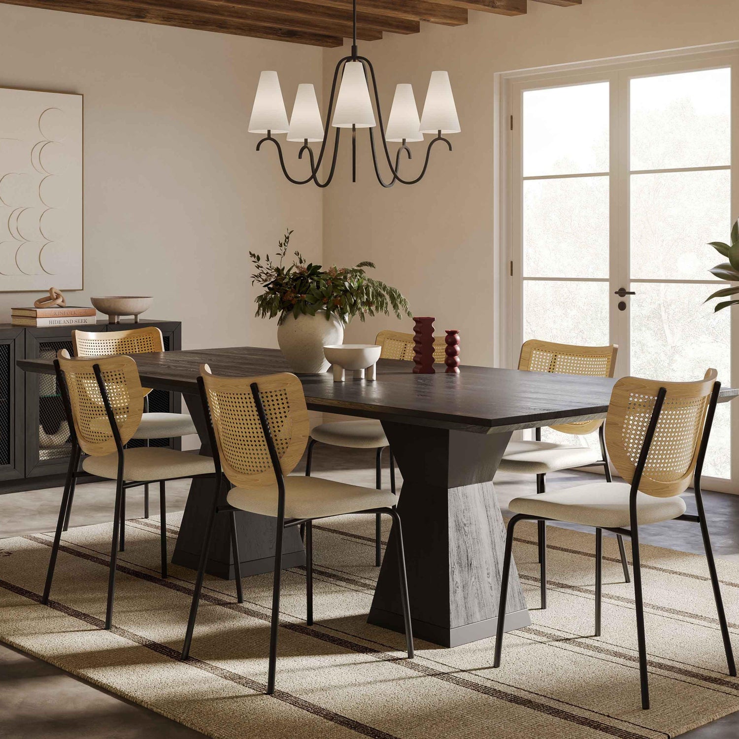 Nolan 98" Wood Rectangular Dining Table - Black