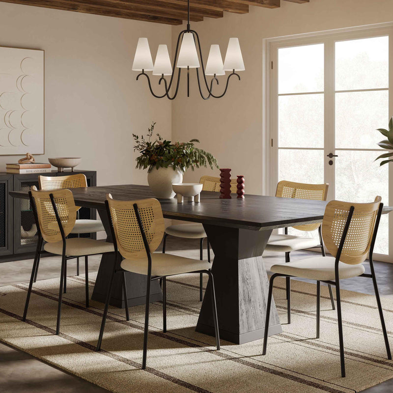 Nolan 98" Wood Rectangular Dining Table - Black