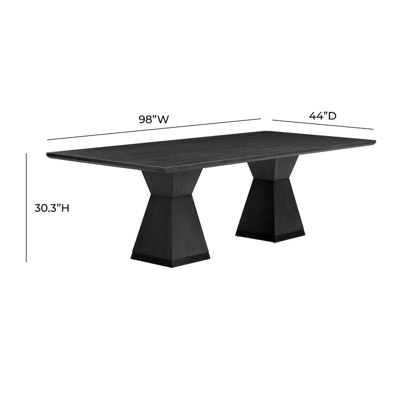 Nolan 98" Wood Rectangular Dining Table - Black