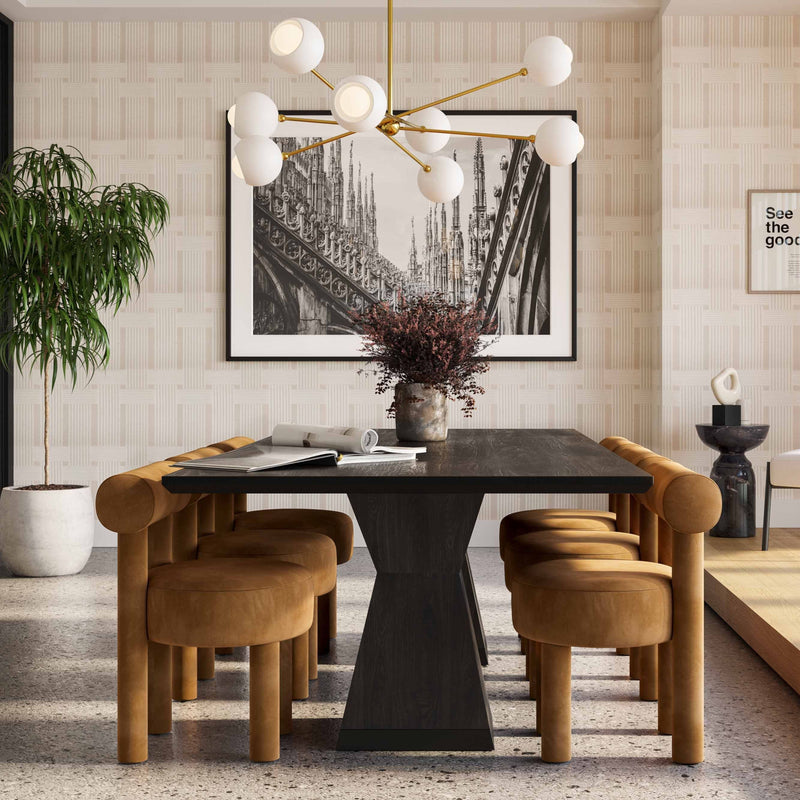 Nolan 98" Wood Rectangular Dining Table - Black