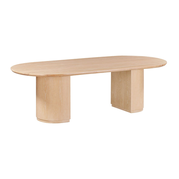 Marlow 102" Wood Oval Dining Table - Natural