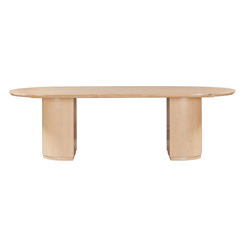 Marlow 102" Wood Oval Dining Table - Natural