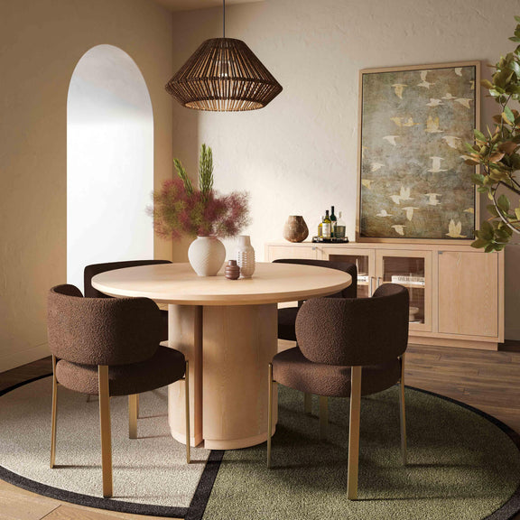Marlow 48" Wood Round Dining Table - Natural