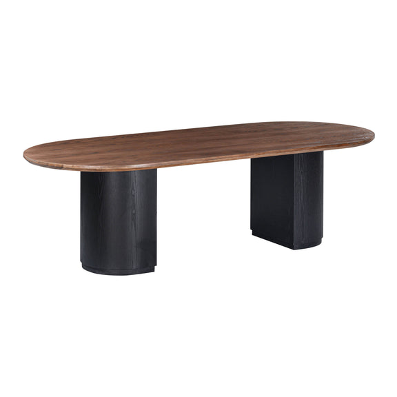 Marlow 102" Wood Oval Dining Table - Black