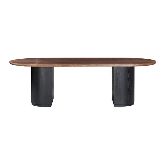 Marlow 102" Wood Oval Dining Table - Black