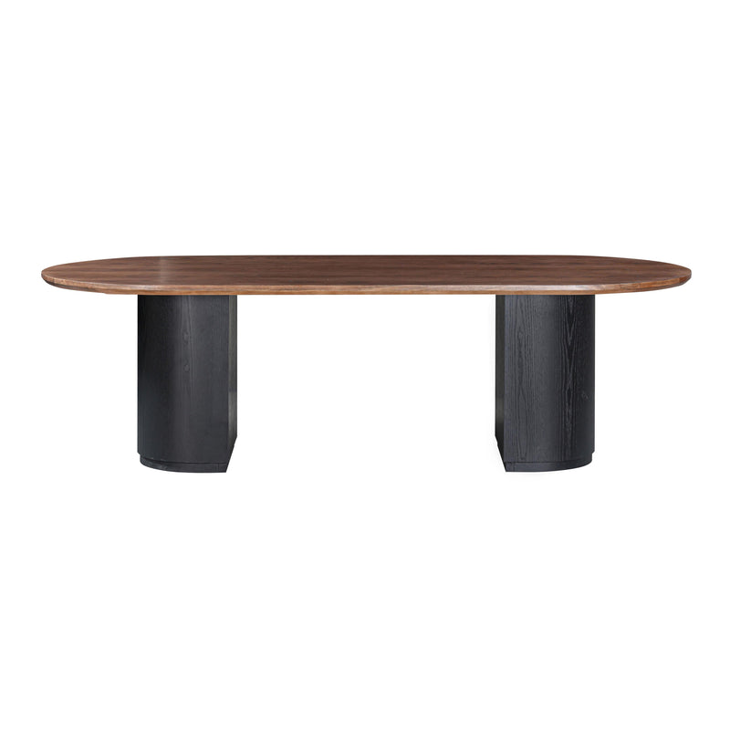 Marlow 102" Wood Oval Dining Table - Black