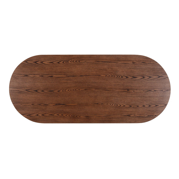Marlow 102" Wood Oval Dining Table - Black