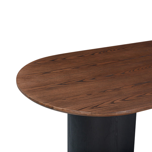 Marlow 102" Wood Oval Dining Table - Black